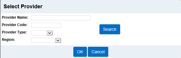 An image showing how to select a provider
