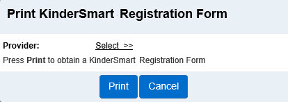 An image showing how to print the KinderSmart registration form