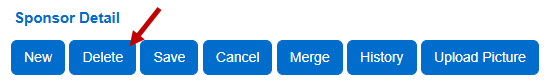 An image showing how to delete a sponsor detail